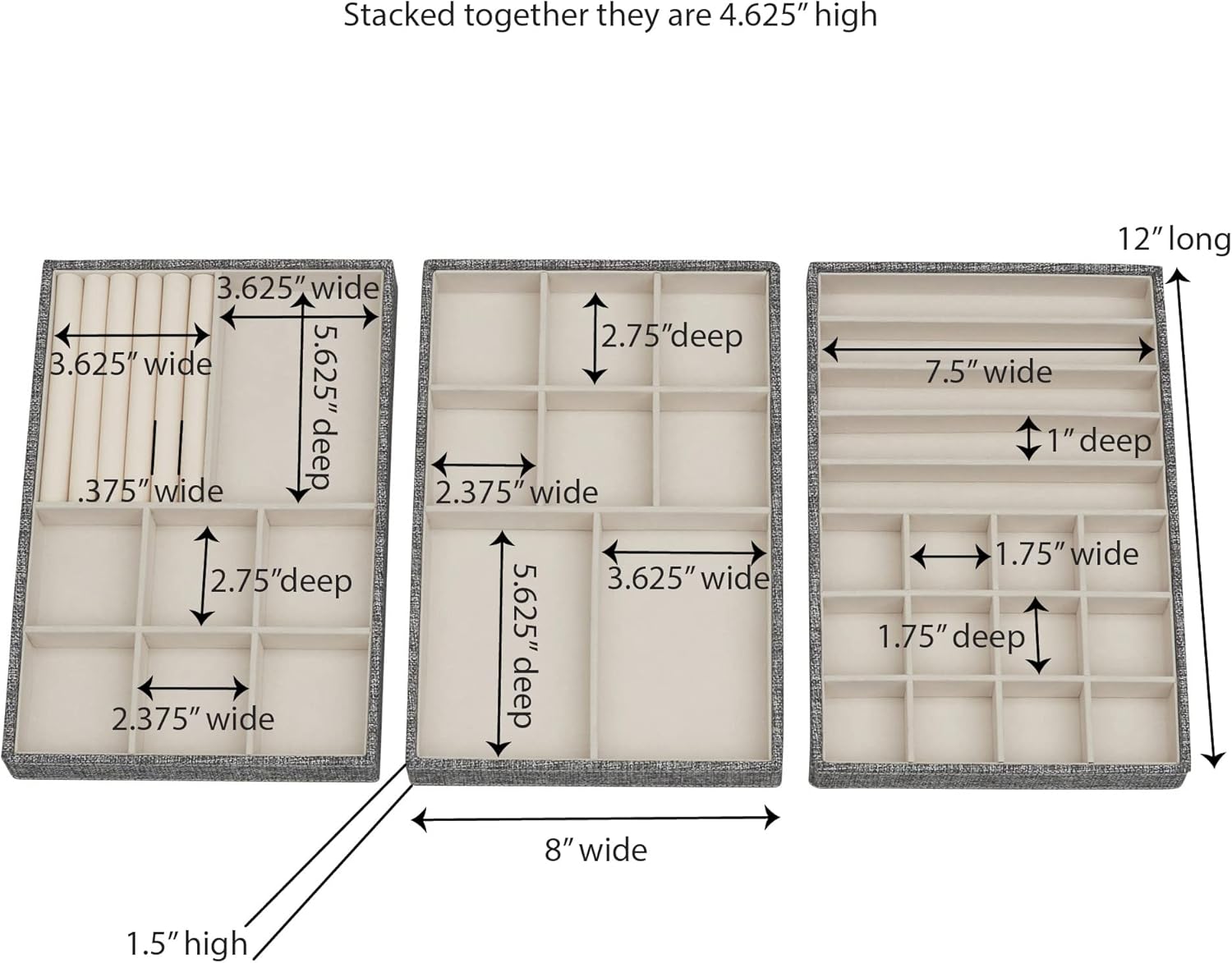 Flocking Jewelry Storage Box