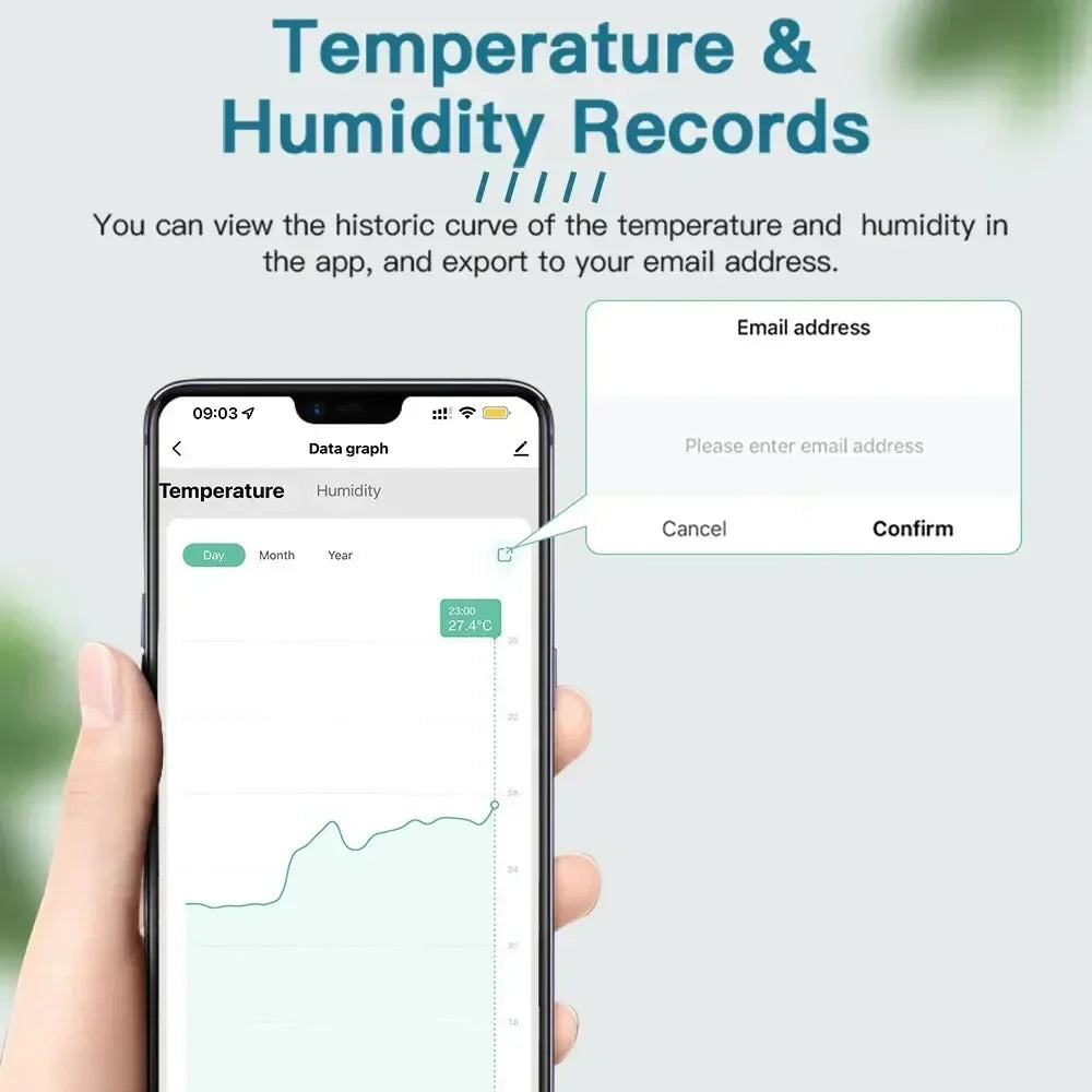 WiFi Temperature Humidity Sensor Smart Life Backlight Hygrometer Thermometer Sensor