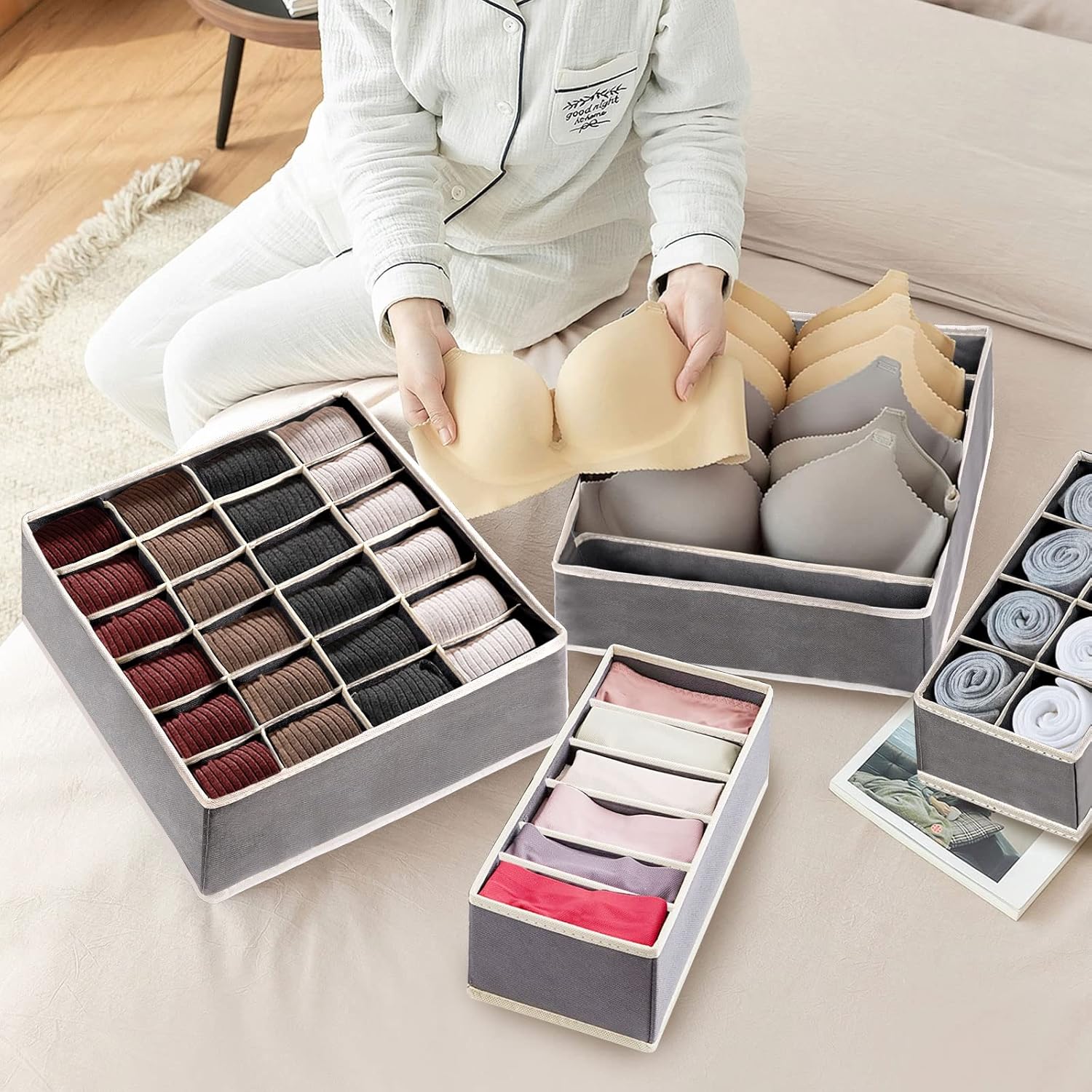 Wardrobe Undergarments Organizer and Storage Box