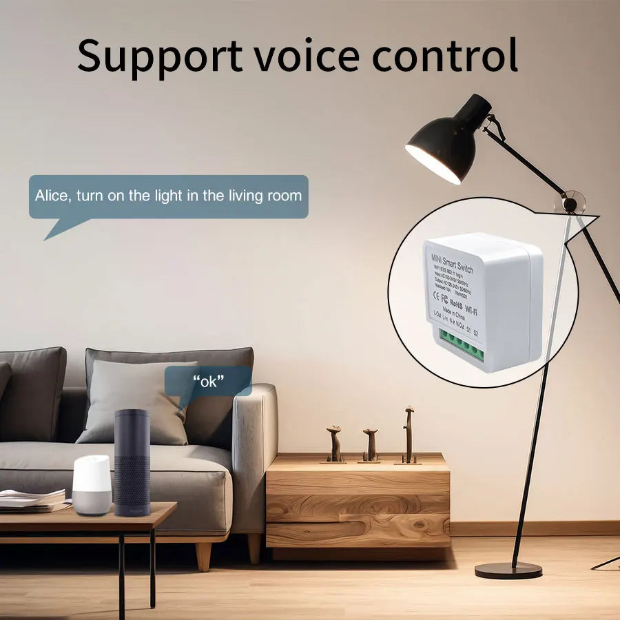 Mini Smart Switch Module 2-way Control Cozy Life APP Remote Control
